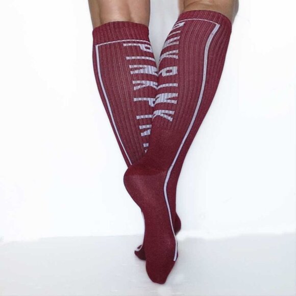 Victoria's Secret PINK Below The Knee Maroon Red NWOT One Size Rare - Picture 4 of 6